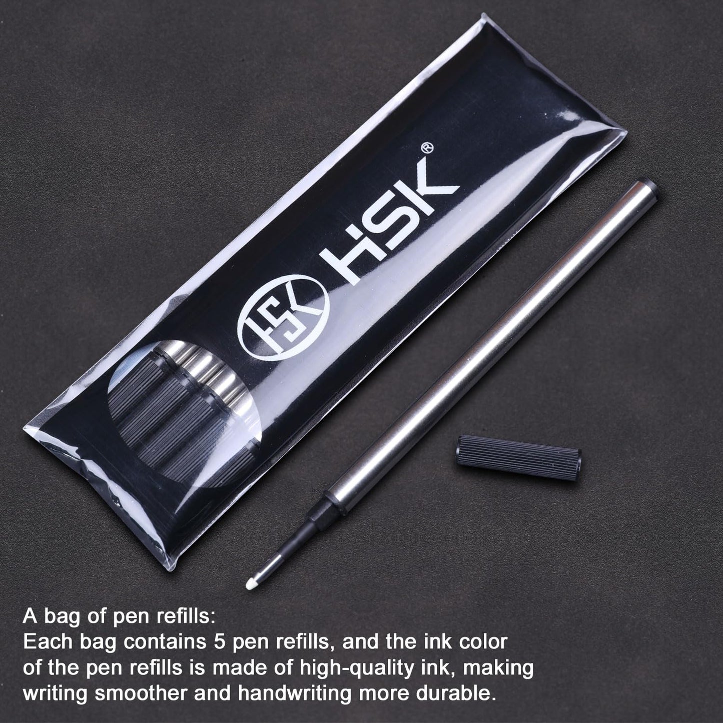 HSK Ballpoint Pens Luxury gift Pen Black Refill Line width 0.5mm,Best Ball Pen Gift Set for Men & Women Professional Executive,Office,Nice Pens Classy Gift Box (Gold)