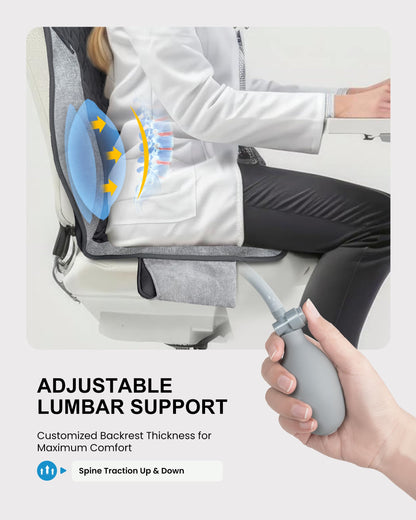COMFIER Back Massager with Heat,Massage Chair Pad,Massage Seat Cushion with Adjustable Lumbar Support,Back Massage for Pain Relief,Chair Massager for Recliner,Office,Gifts for Dad,Mom