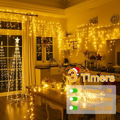 Ollny Icicle Lights for Outside 1000LED 82FT, Color Changing Christmas Light with Remote 11 Modes Timers Waterproof, Plug in Dimmable Hanging Lights for Outdoor Indoor House Roof Holiday
