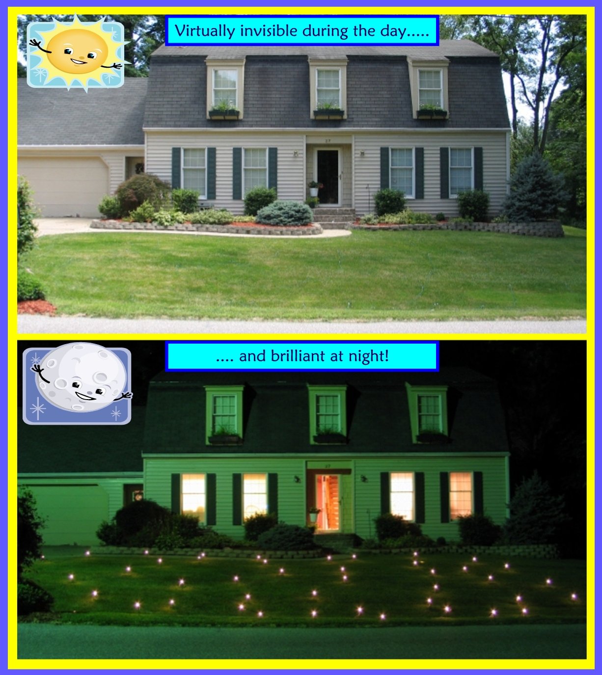 Lawn Lights Illuminated Outdoor Decoration, LED, Christmas, 36-08, Strobe