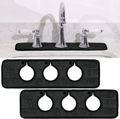 2 Pcs Faucet Mat for Kitchen Sink Splash Guard for Kitchen Sink Faucet Dish