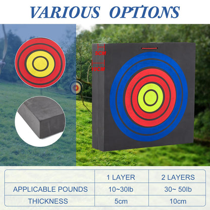 Sumind 2 Pack 20" Foam Archery Target Block High-Density EVA Foam Target for Backyard Archery & Knife Throwing Targets for Backyard Practice, Training, Outdoor Entertainment