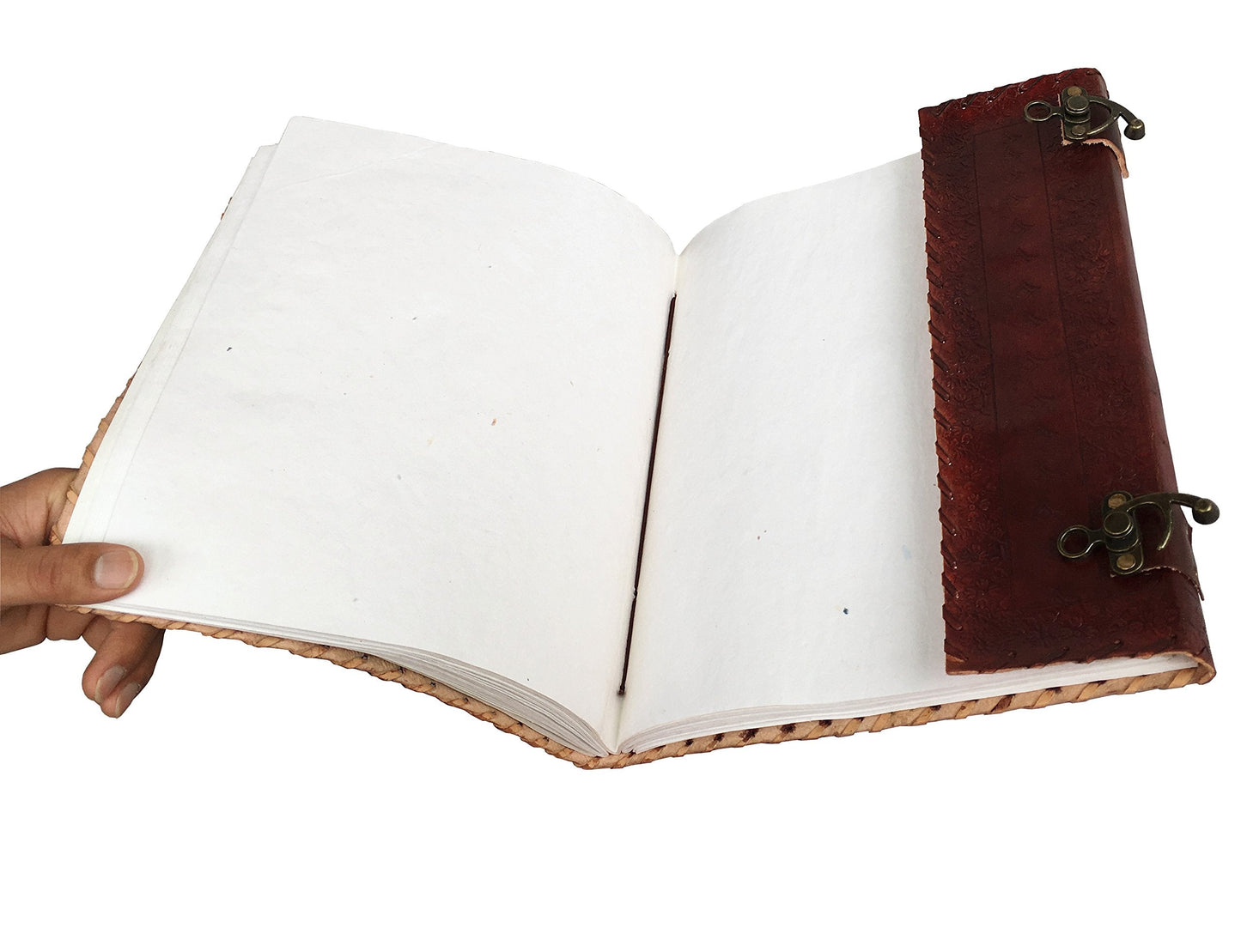 Leather Journal Medieval Stone Embossed Handmade Book of Shadows Vintage Notebook Office Diary College Poetry Sketch Book 10 x 7 Inches - Gift for women & men