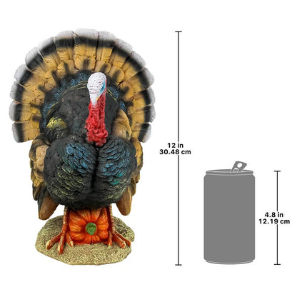 Design Toscano QM2373100 North American Turkey Statue,full color,Small