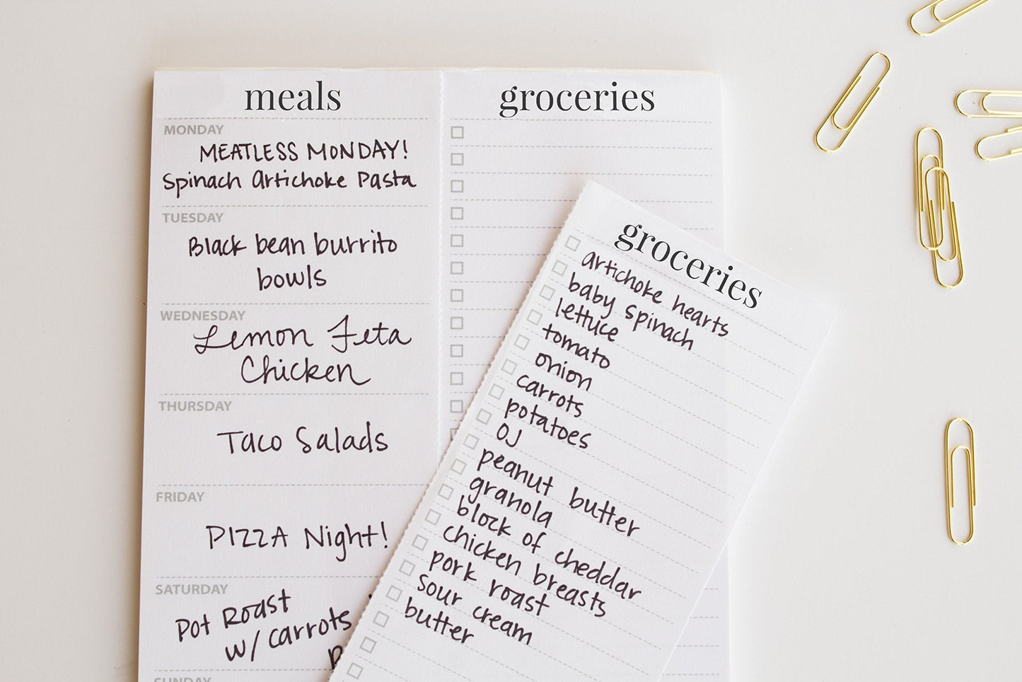 Weekly Magnetic Meal Planner Notepad By Julianne & Co - Food Planning Organizer And Grocery List Pad, 52 Premium A5 Pages, with Tear Away Perforated Shopping List (Blue China Print WITH Fridge Magnet)