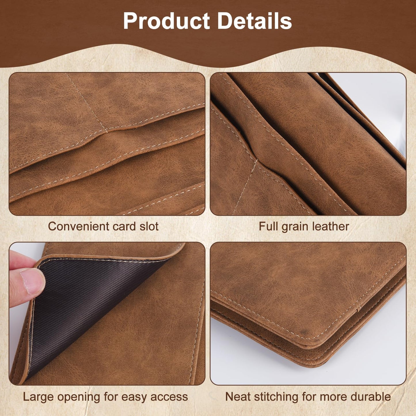 To My Grandson Gifts, Leather Passport Holder for Men Personalized Engraved Passport Holder,Birthday Christmas Gifts (I WISH YOU GRANDSON)