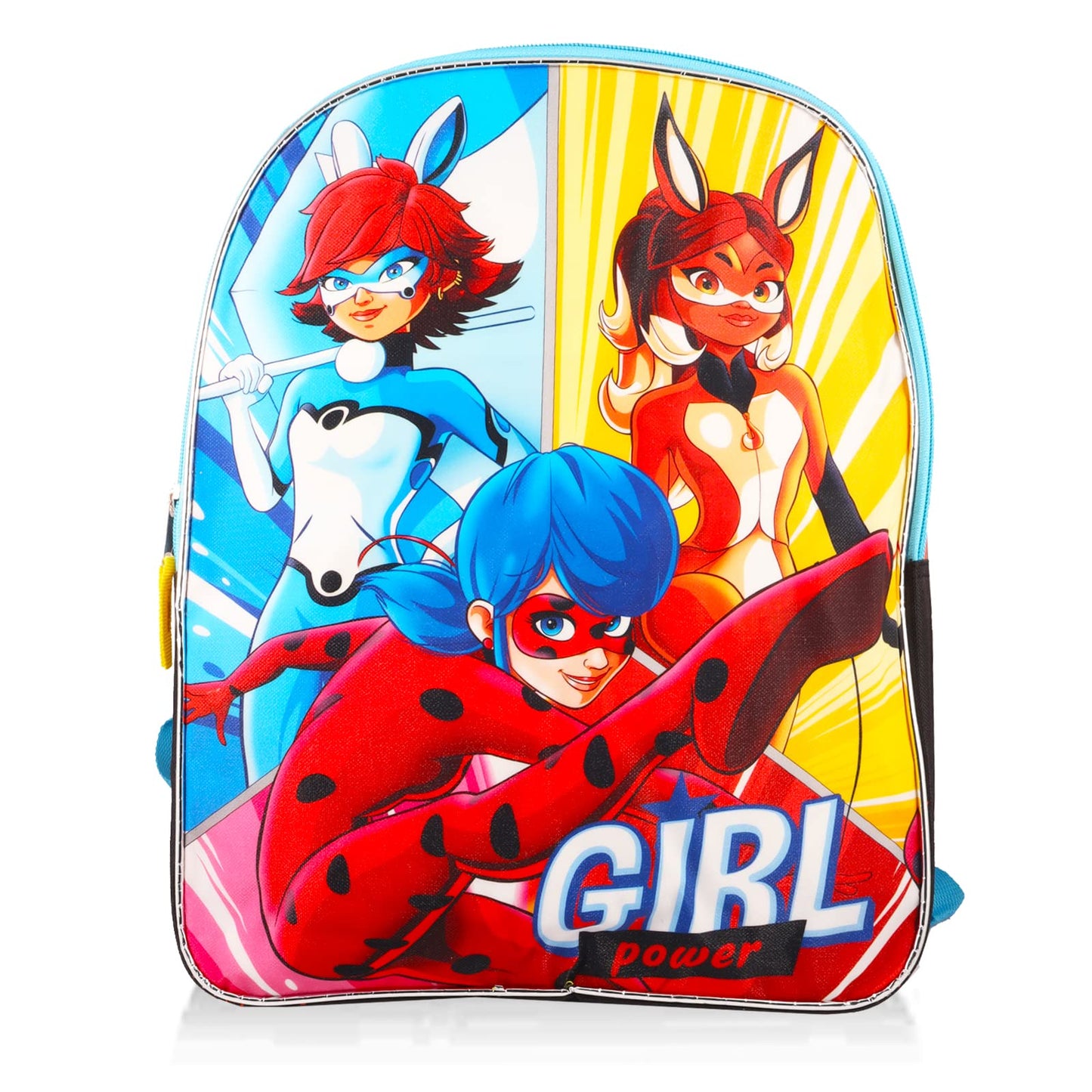 Miraculous the Ladybug Backpack and Lunch Bag Set ~ 4 Pc School Supplies Bundle with 15" School Bag, Lunch Box, Stickers, and More