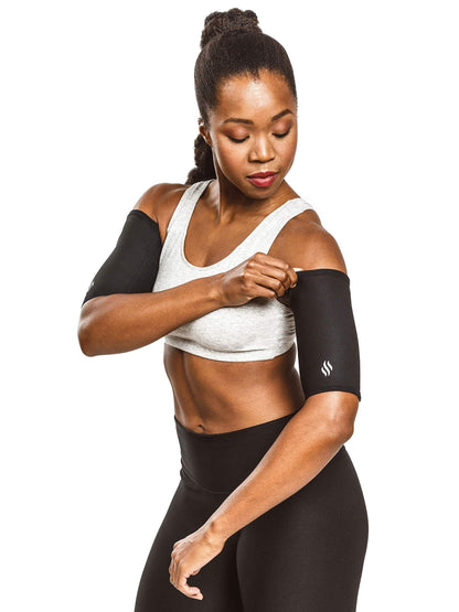 Sweat Shaper Women’s Arm Trimmers, Sauna Arm Shaper Compression Sweat Bands, Slimming Arm Band for Flabby Arms, 2 Pack,