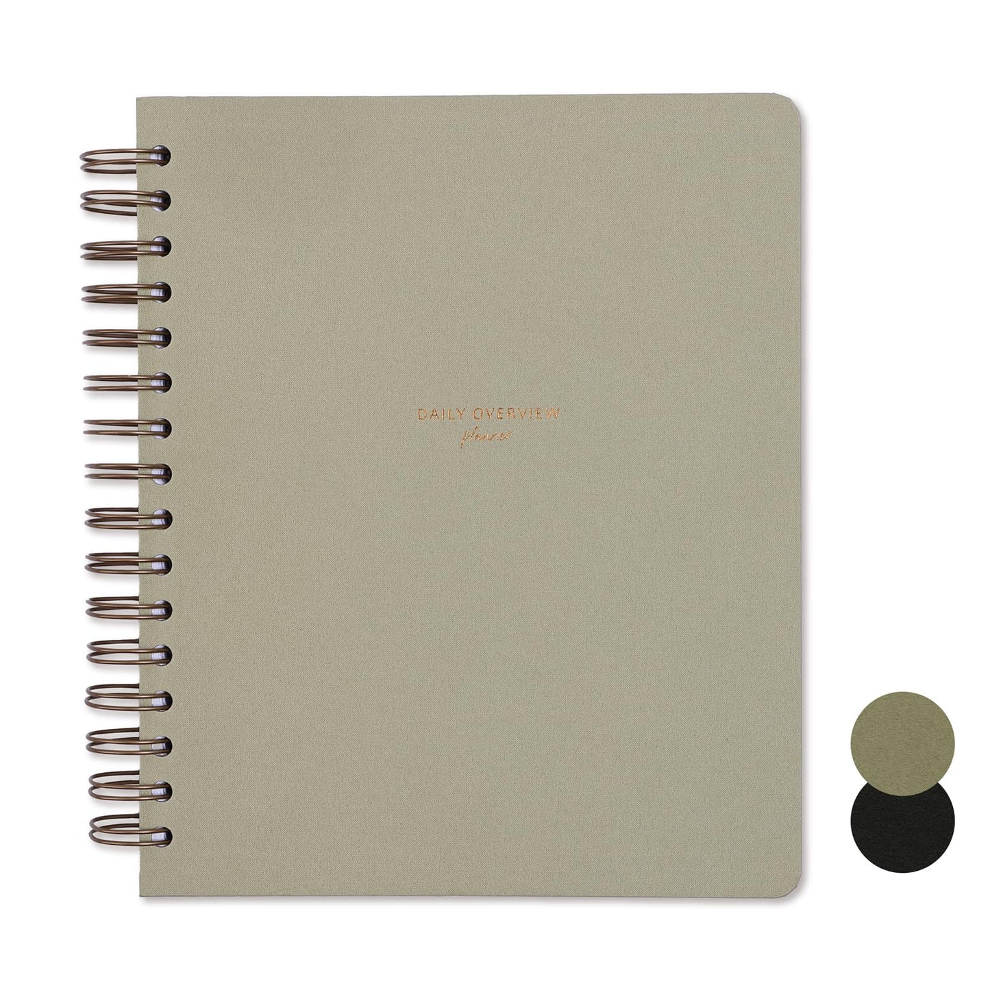 Daily Productivity Planner with Monthly View - Large 93 Day Dashboard Desk Notepad for Time Management, Mindfulness, Self Care, Goal Setting, To Do List-Hard Cover Wire-bound