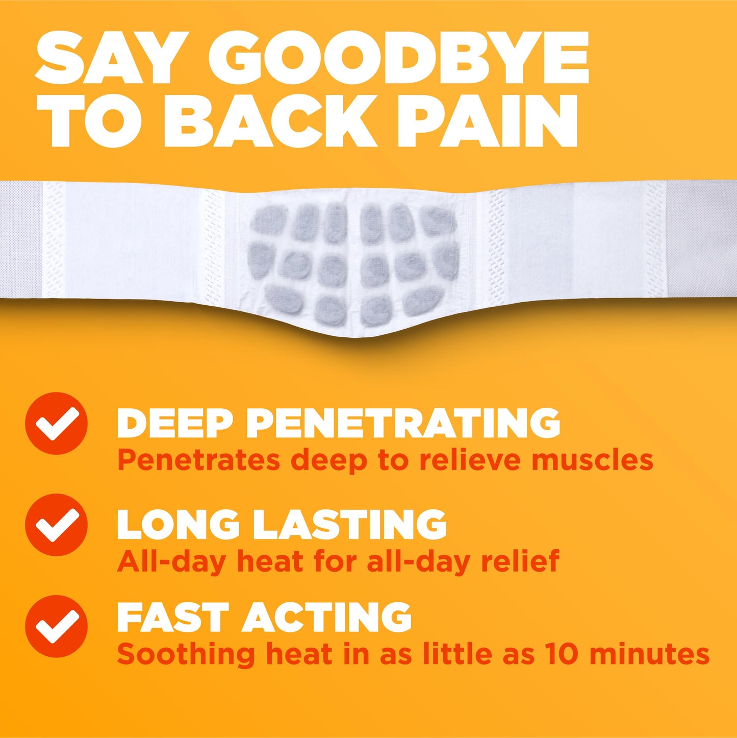 ThermaCare Advanced Back & Hip HeatWraps - Long-Lasting, Disposable Heat Therapy for Lower Back Pain, Muscle Soreness, & Herniated Discs - Drug-Free - L/XL - (10-Count)