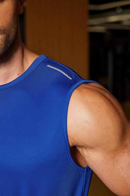 COOFANDY Mens Royal Blue Tank Top Summer Muscle Sleeveless Shirts for Men Casual Breathable Tanks Shirt XX-Large