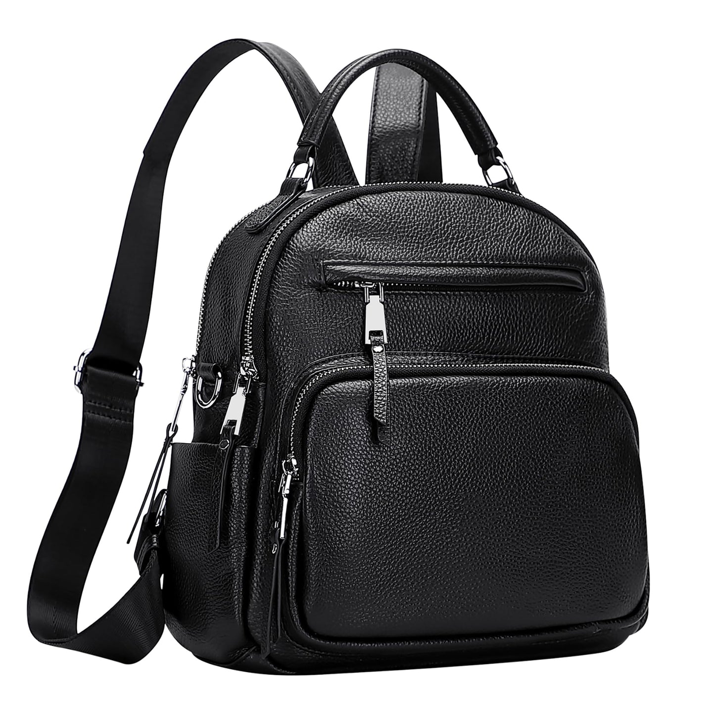 ALTOSY Genuine Leather Backpack for Women Small Convertible Backpack Purse Ladies Shoulder Bag 4 in 1 to Carry