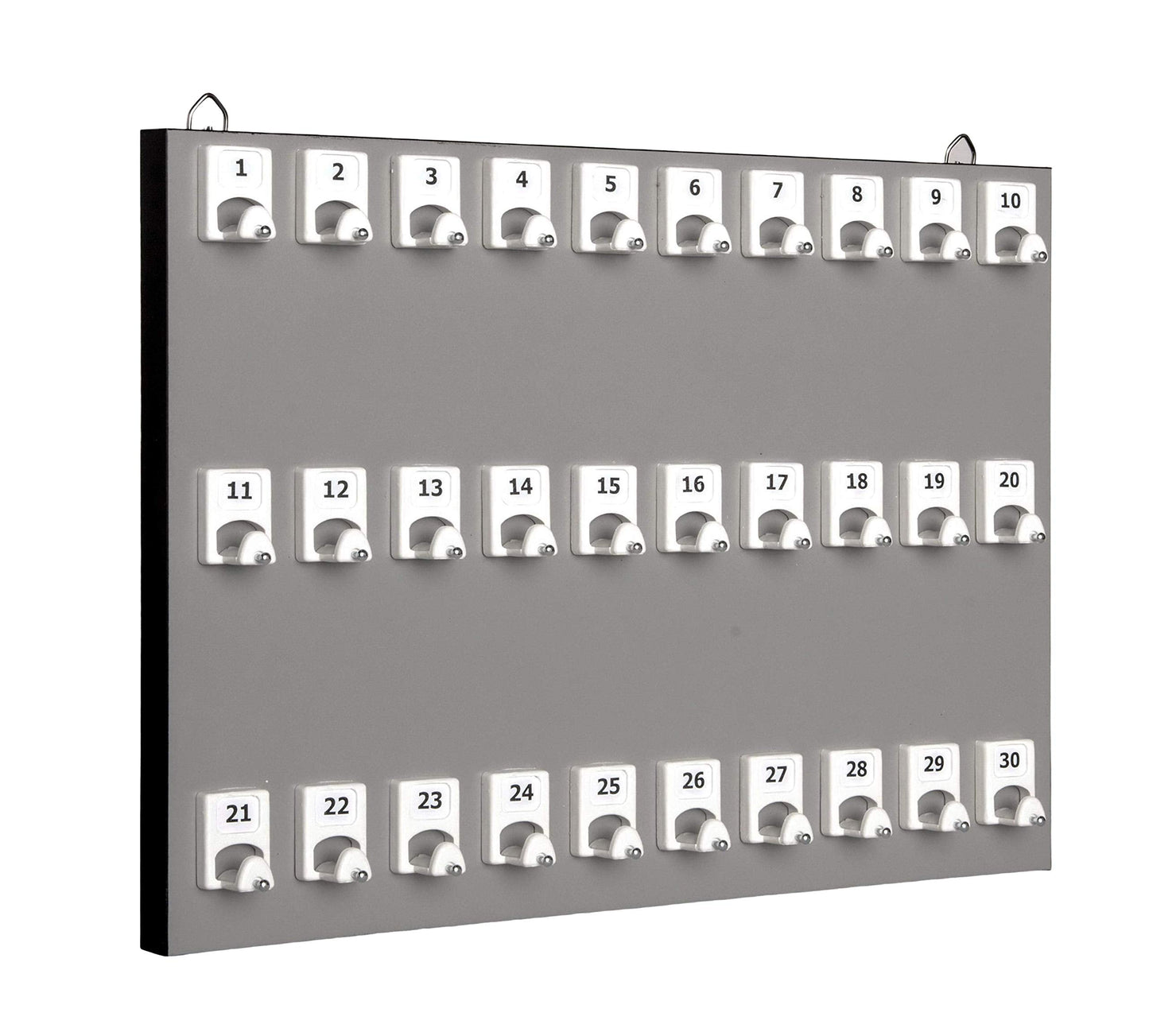 KEYSTAND # 30PGS with 30 Numbered Hooks for Real Estate Offices & Rentals (30 Sets of Tag & Ring Included)