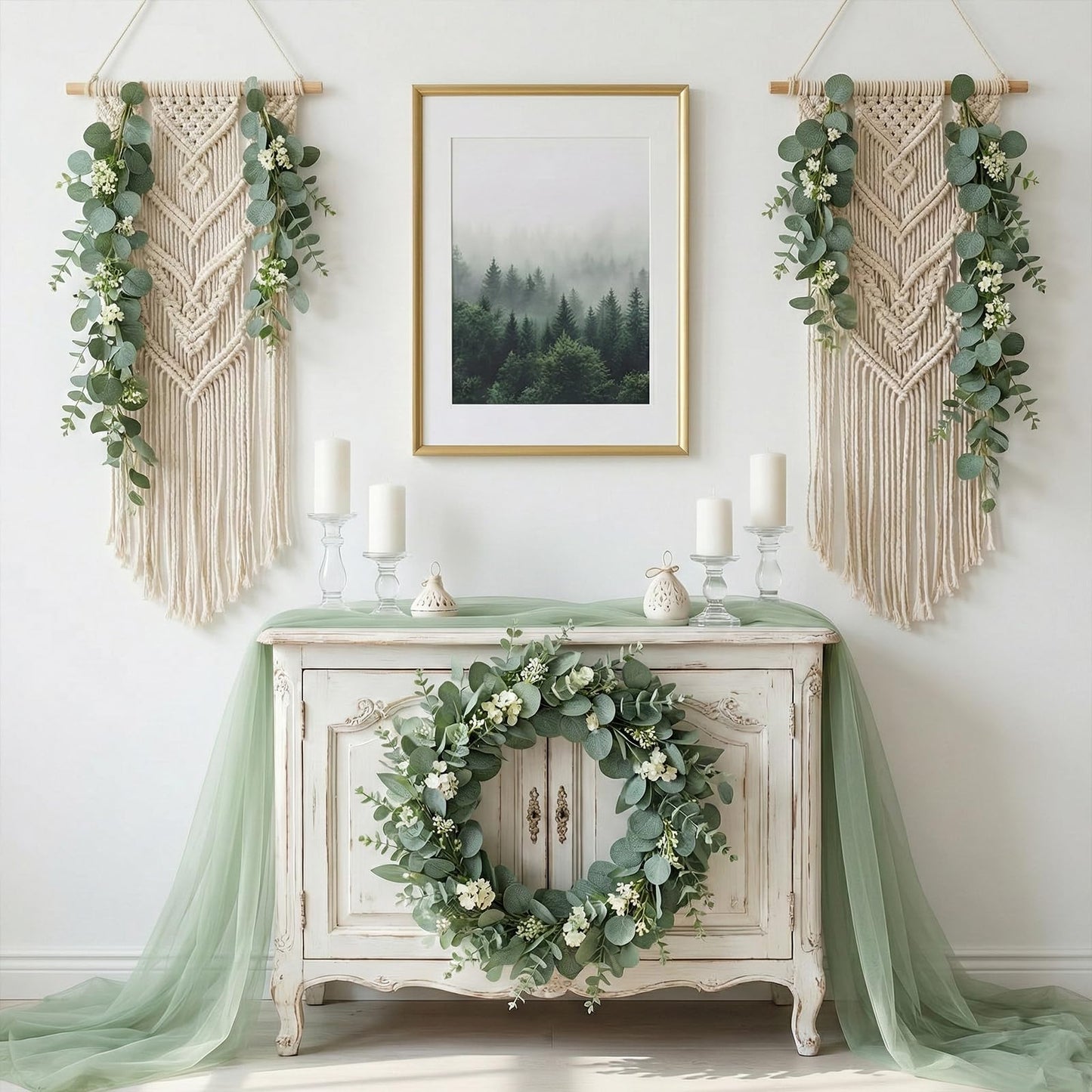lovemoon 130 Pcs Artificial Mixed EucalyptusStems Bulk, 5 Kinds of Faux GreeneryEucalyptus Leaves Bulk for Vase Wedding DIY Bouquets Floral Arrangement Home Decor (130, Green)