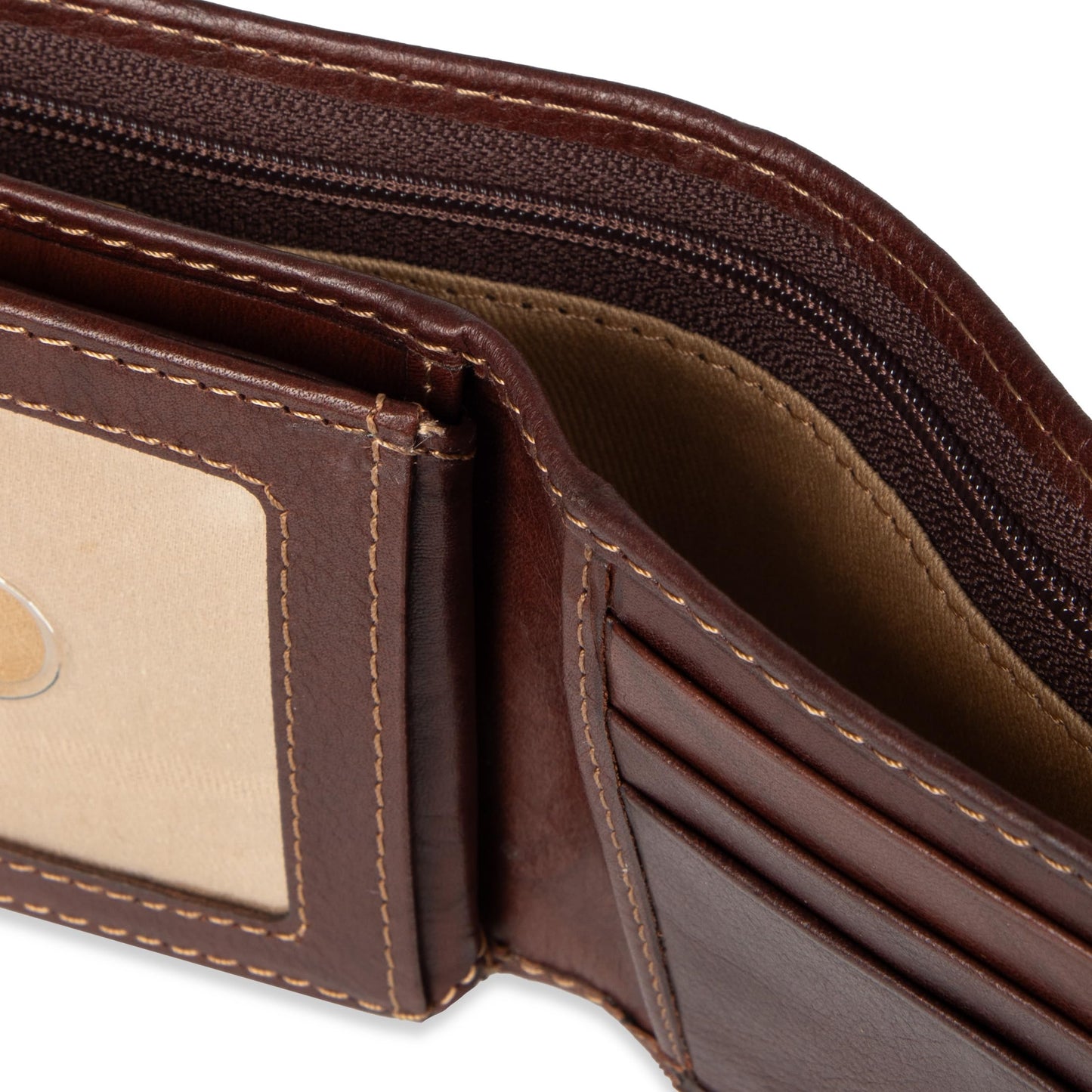 Dockers Men's Rfid Blocking Extra Capacity Leather Bifold Wallet, Brown, One Size