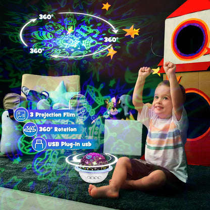 Night Light Lamp for Kids Room: Planet Night Light Projector for Bedroom Birthday Gifts for 3 4 5 6 7 8 9 10 11 12 Year Old, 4 in 1 Dinosaur & Universe & Star Night Lights Kids Room Decor