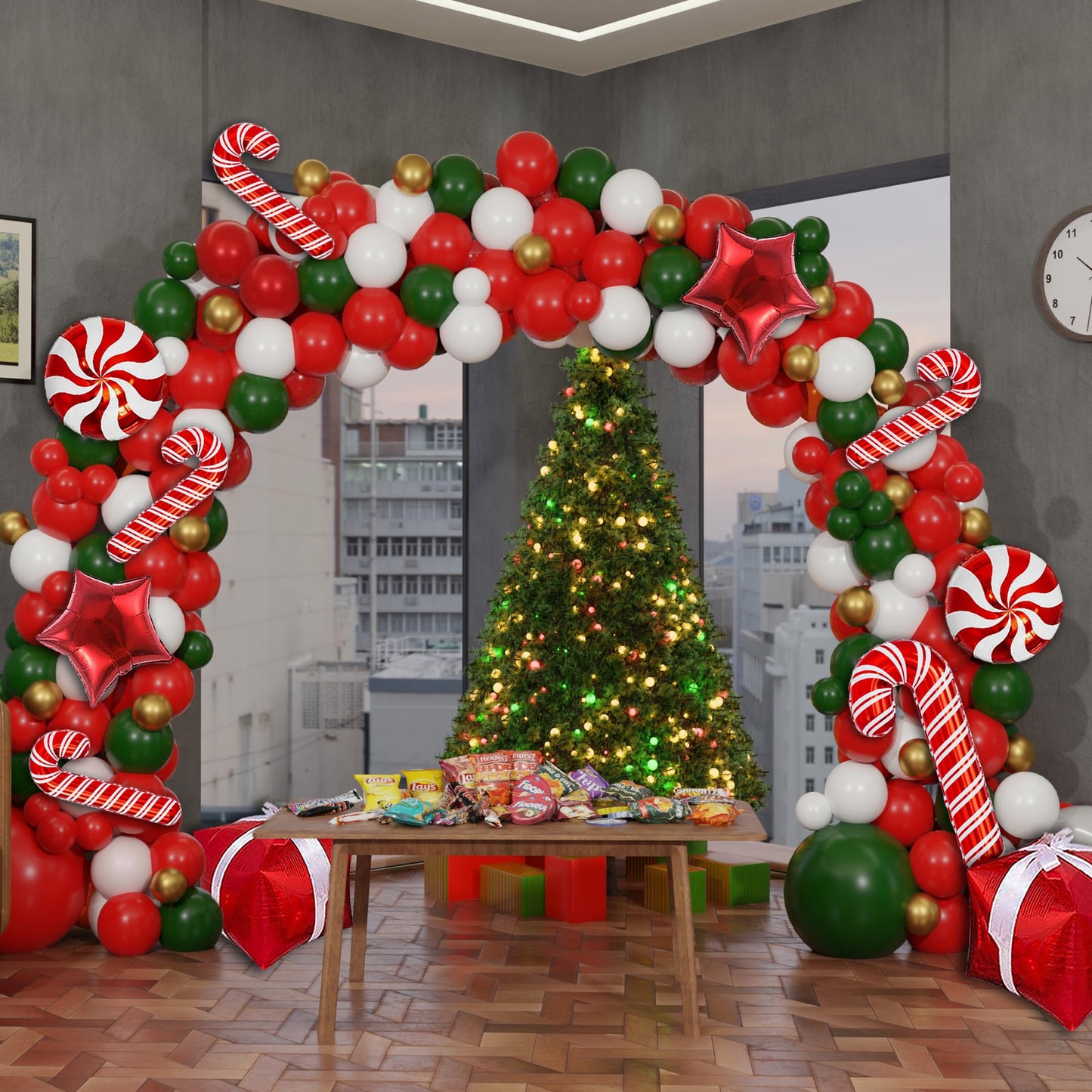 Christmas Balloon Arch Kit, 162PCS Christmas Balloon Garland