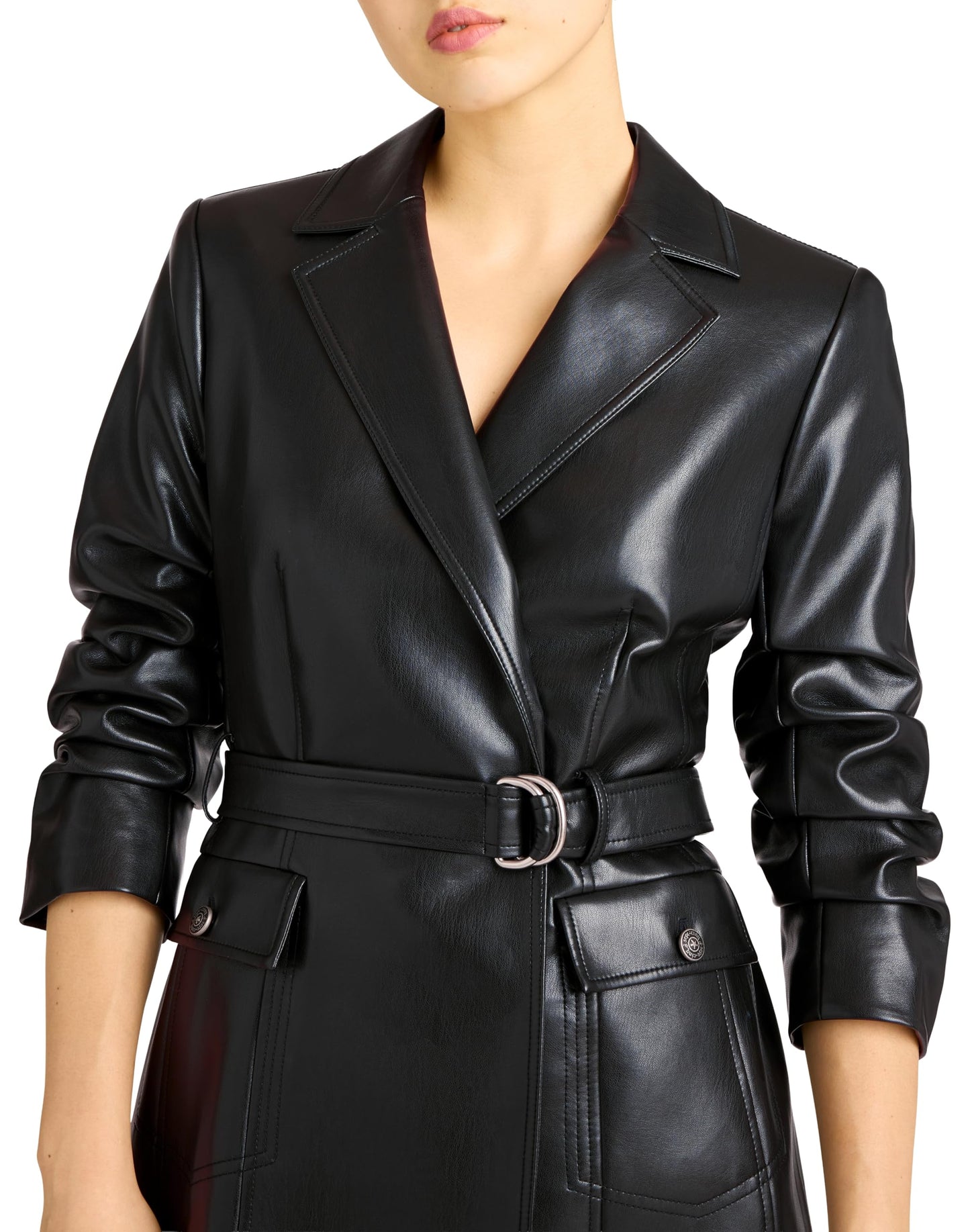 Cinq à Sept Women's Vegan Leather Jenessa Dress, Black, 8