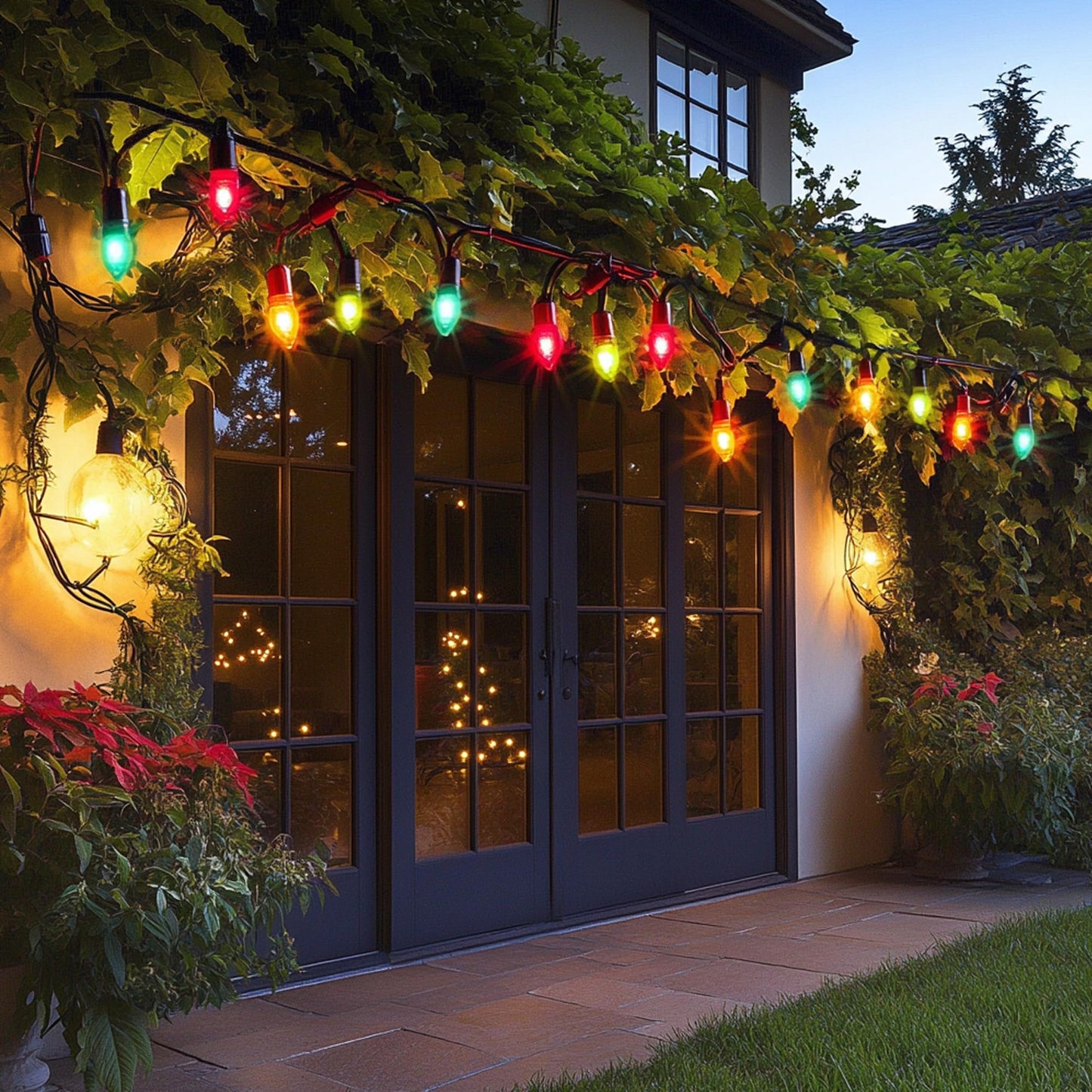 TW SHINE C6 Christmas String Lights, 200 LED 66 FT, 8 Modes, Waterproof, Connectable, Multicolor