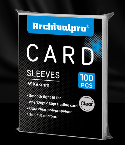 ARCHIVALPRO Ultra Clear Soft Penny Sleeves - 100pcs Standard Size Trading Card Protectors, Fits 120-130PT Cards, Acid-Free PVC-Free Card Sleeves for Collectors, Sports & Outdoors