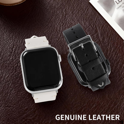 Top Grade Nappa Leather Bands Compatible with Apple Watch Band 44mm 45mm 46mm 49mm 42mm 41mm 40mm 38mm, Business Casual Watch Replacement Straps for Men Women iWatch Ultra SE 11 10 9 8 7 6 5 4 3 2 1