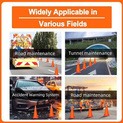 18 Inch 1 Pack Collapsible Traffic Safety Cones,with High-Visibility Reflective Vest, Multi Purpose Pop-up Cones with Reflective Collar for Road Safety, Orange Cones for Driving Training, Parking Lots