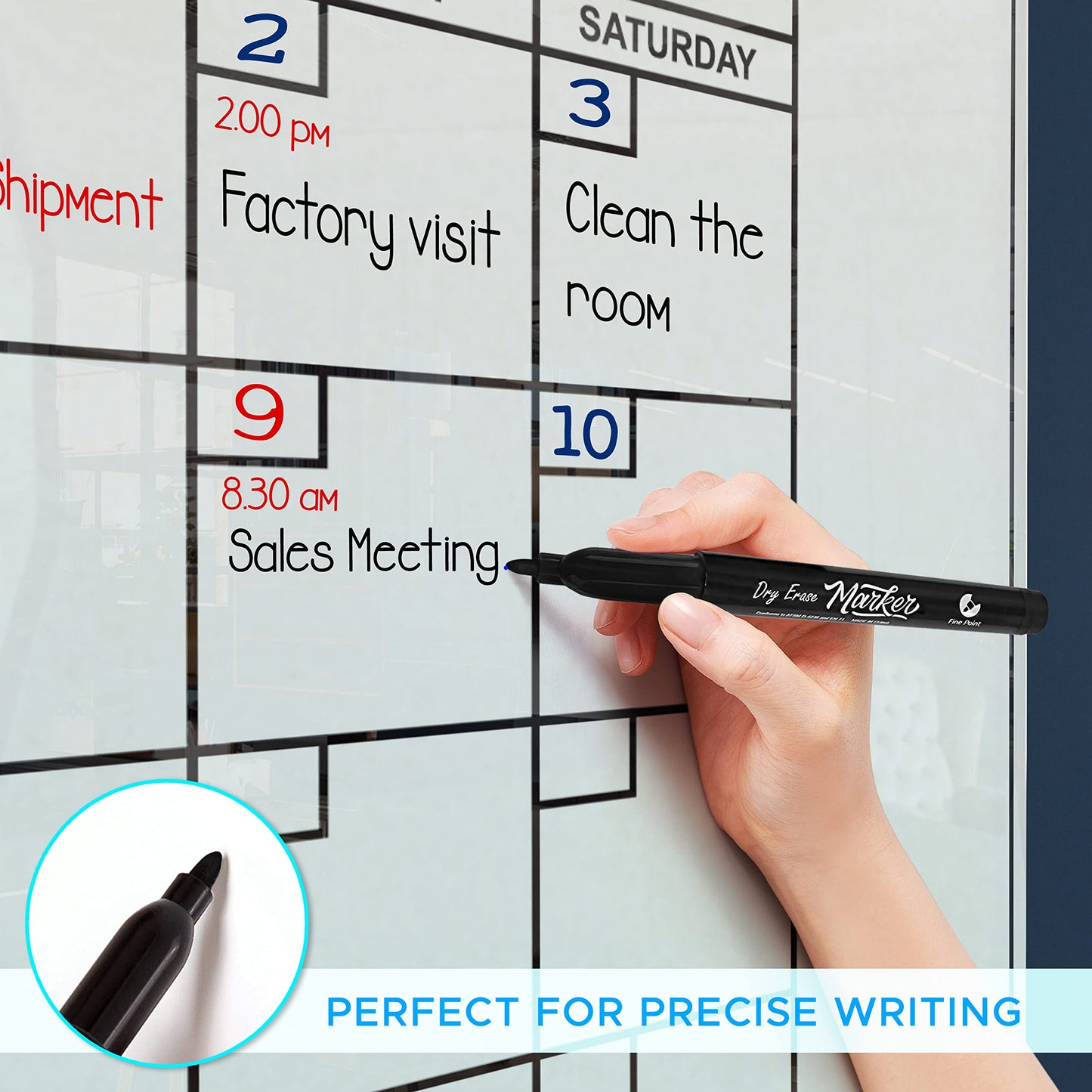 34"x46" Glass Whiteboard Calendar yearly Planner White Board 12 Month Dry Erase for Wall Glass Calendar Whiteboard Large Wall Calendar 2026