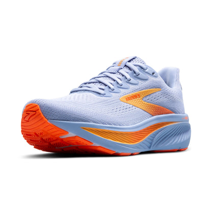 Brooks Women’s Ghost 17 Neutral Running Shoe - Blue Heron/White/Orange - 9.5 Medium