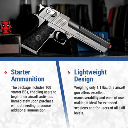 Desert Eagle 50Ae Spring Pistol, Black- ClamSpring Pistols, 200-260 FPS
