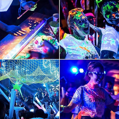2 Pack 250W LED Flood Black Lights, Outdoor Flood Blacklight Light with Plug, IP66 Waterproof forGlow in The Dark, Dance Party, Stage Lighting, Body Paint, Fluorescent Poster, Neon Glow