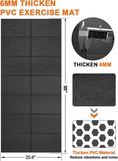Treadmill Mat - 55"x25" Heavy-Duty Exercise Equipment Mat for Carpet & Hardwood Floors | Foldable Walking Pad Mat