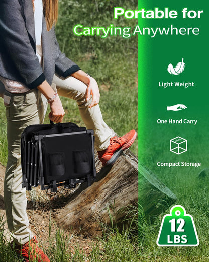 Moothing Collapsible Wagon, Foldable Wagons with Extended 40" L, Folding Wagon with Tailgate, Portable Lightweight Utility Wagons for Grocery, Shopping, Camping, Garden, Sports, Black D
