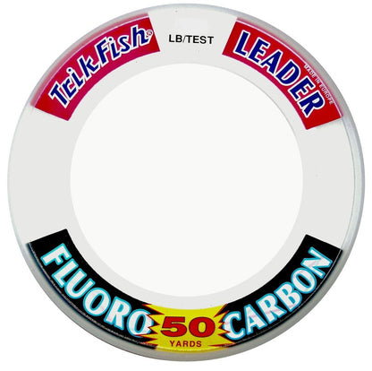 TrikFish Fluorocarbon Leader Fishing Line - Trik Fish Leader Material - Saltwater & Freshwater Fishing Line - Clear, Virtually Invisible - High Strength & Abrasion Resistance - 15-100 Lb Test Spool