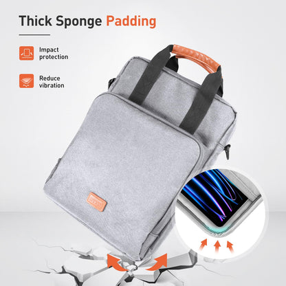 DTTO 13-12.9 Inch Sleeve Bag with Shoulder Strap, Double Handle Carrying Case Fits MacBook Neo, iPad Air 13-inch/iPad Pro 13-inch, iPad Pro 12.9-inch M2&M1 (2022-2018), Gray