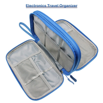DDgro Travel Accessories Organizer Electronics Pouch for Keeping Certificates Charger/Power Bank/Cables/Mouse/Earphone (Medium, Black)