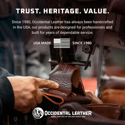 Occidental Leather XL Leather Phone Holster - Fits Up to a 3" Belt - Secure & Stylish - Flexible Carry - Made in USA