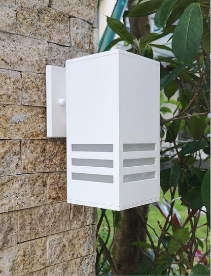 Outdoor Wall Lamp, Exterior Light Fixture - ETL Listed, Aluminum Anti-Rust Waterproof Wall Mount Rectangular Design – 1-Direction Up/Down Wall Lantern for Porch, Garage, Doorway or Patio