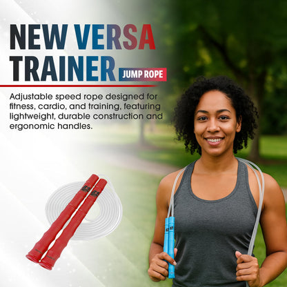 Buddy Lee New Versa Trainer Jump Rope – Pink – Adjustable Speed Rope for Fitness, Cardio & Training – Lightweight, Durable & Ergonomic Handles