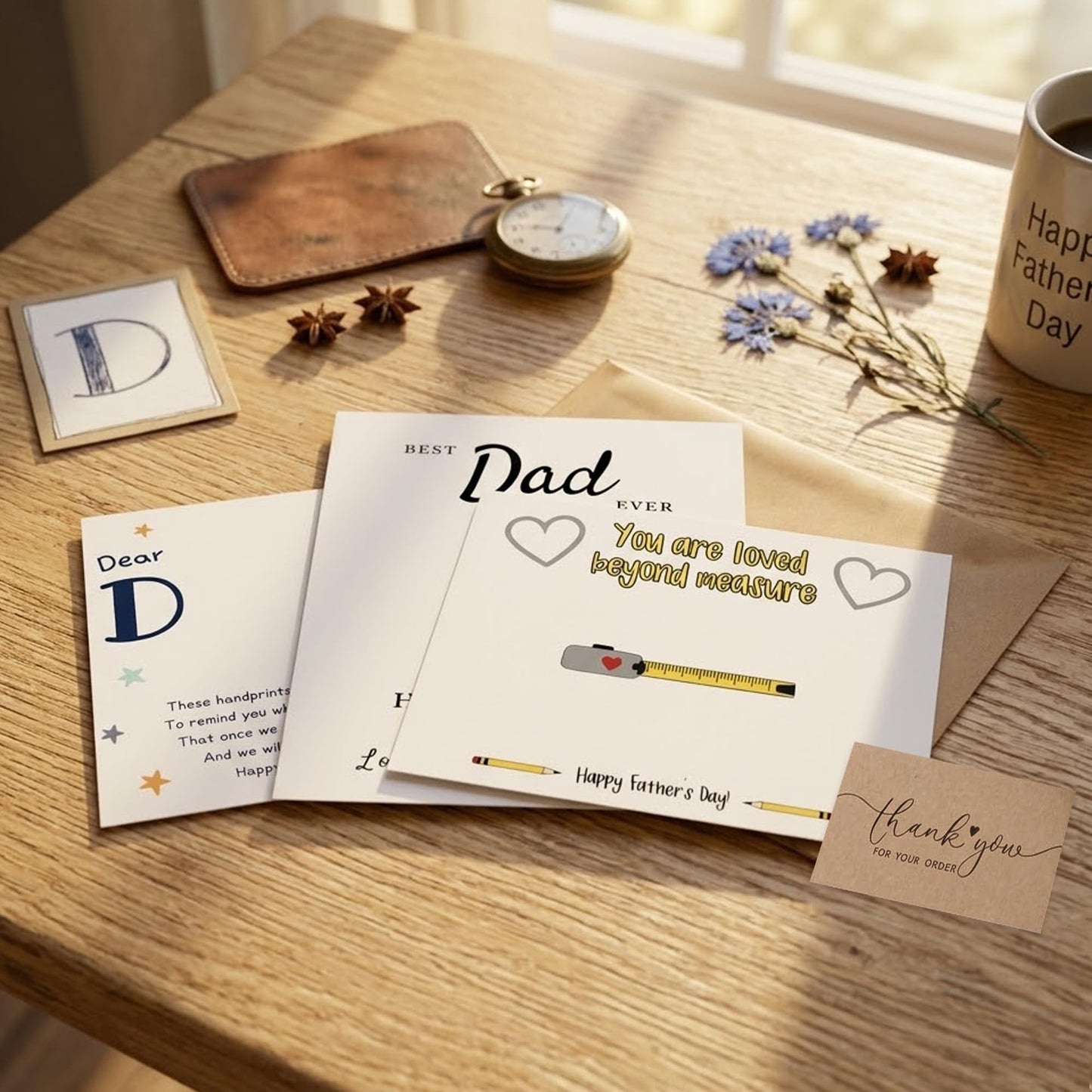 Father’s Day Crafts for Kids – Family Handprint Kit, Best Dad Ever Hands Down Gifts from Kids, Create Keepsake Dad Will Cherish Forever, DIY Art Activity for Toddlers, Set of 3 Personalized Present