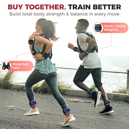 BAGAIL Ankle Wrist Weights for Women & Men, One Pair of 1/2/4/6/8/10 LBS Wearable Leg Arm Weights with Sleek Design & Secure Fit for Walking, Running, Pilates, Home Fitness & Physical Therapy - 2lb, Black