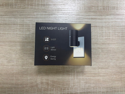 NIORSUN Night Lights Plug into Wall, Dimmable with 3 Color Modes & Auto On/Off Sensor, Ultra-Slim Nightlight for Hallway, Bathroom, Bedroom, Nursery, Kitchen (4 Pack, Black)