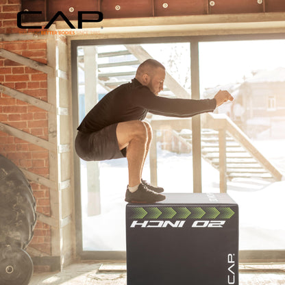 CAP Barbell 3-in-1 Foam Plyometric Jump Box – Adjustable Heights for Home Gym, HIIT, Step-Ups, Agility Drills & Strength Training