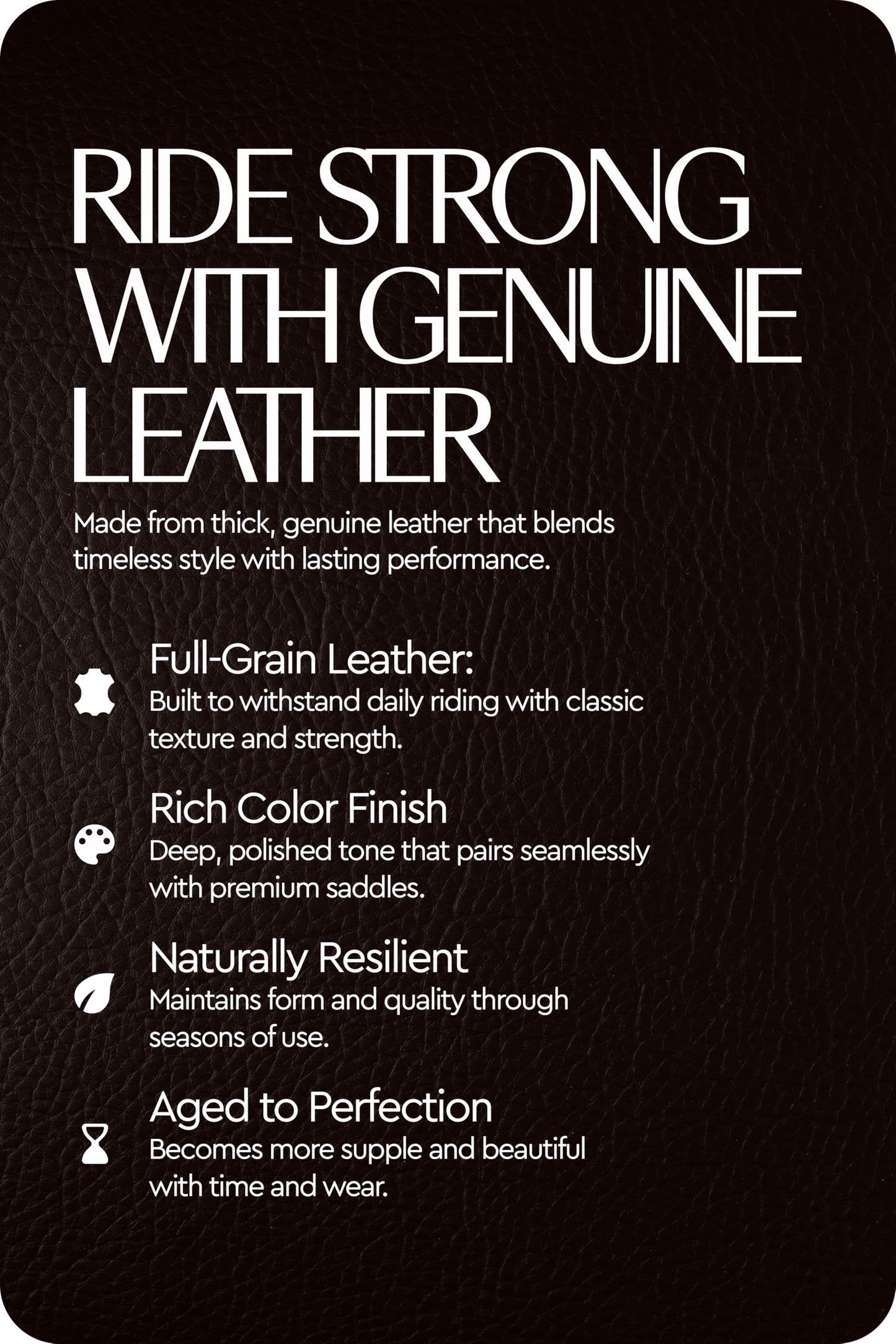 HORZE Genuine Leather English Riding Stirrup Leathers Pair | Adult Sizes - Dark Brown - 49 in