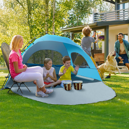 Night Cat Beach Tent Portable Camping Sun Shade Shelter for 2-4 Persons with UV Protection 3 Breathable Mesh Windows Extended Tent Floor Easy Set Up Outdoor