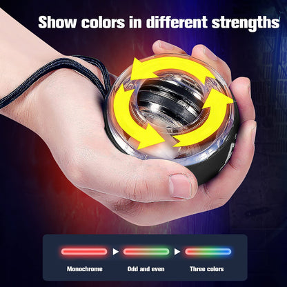 JIN BD Auto-Start Wrist Ball, Upgraded Gyroscopic Forearm Exerciser and Grip Trainer for Hand, Finger & Arm Strength Training, Wrist Strengthener with Storage Bag for Home Gym & Sports Fitness