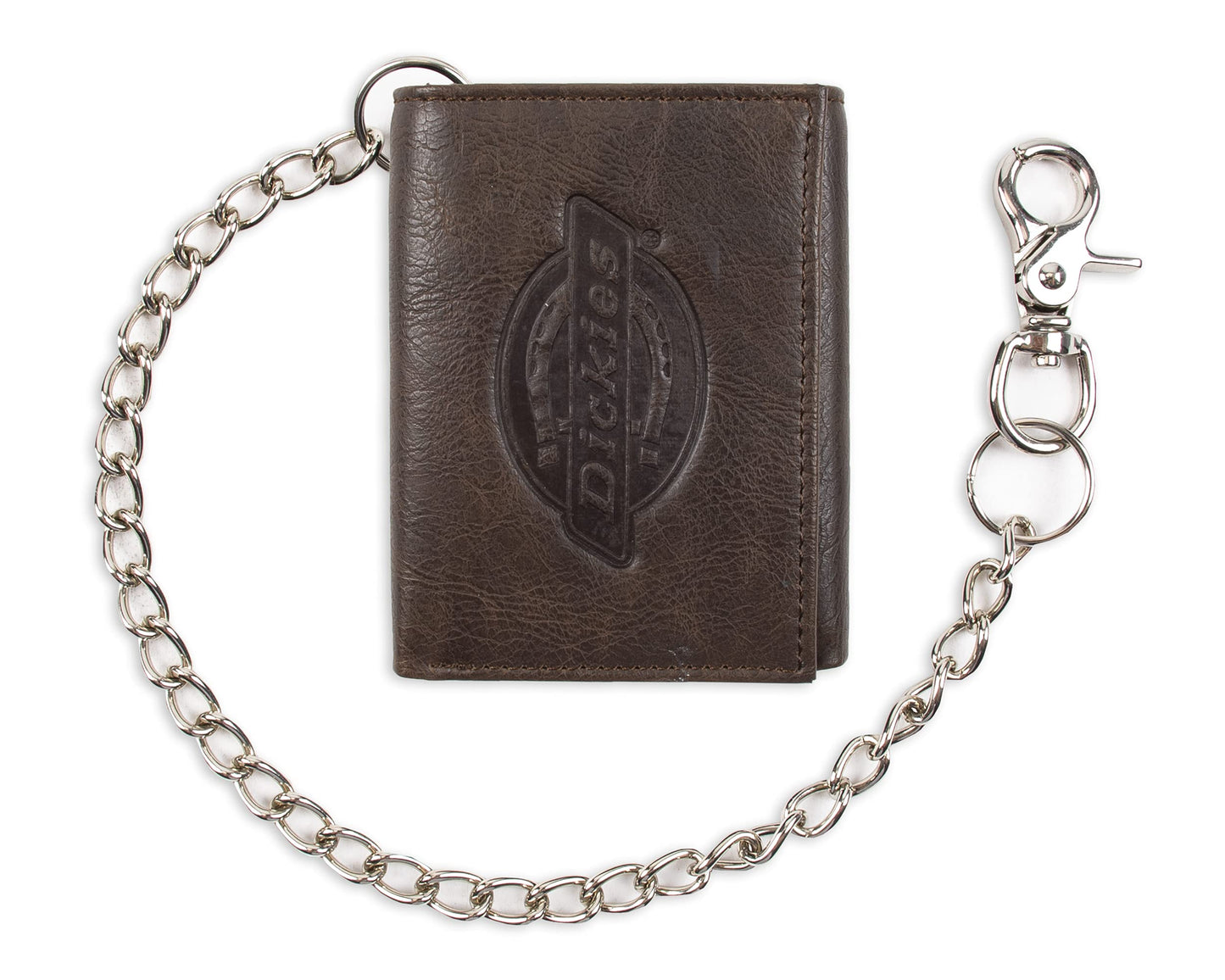 Dickies mens Leather Trifold Wallet, Dark Brown, One Size US