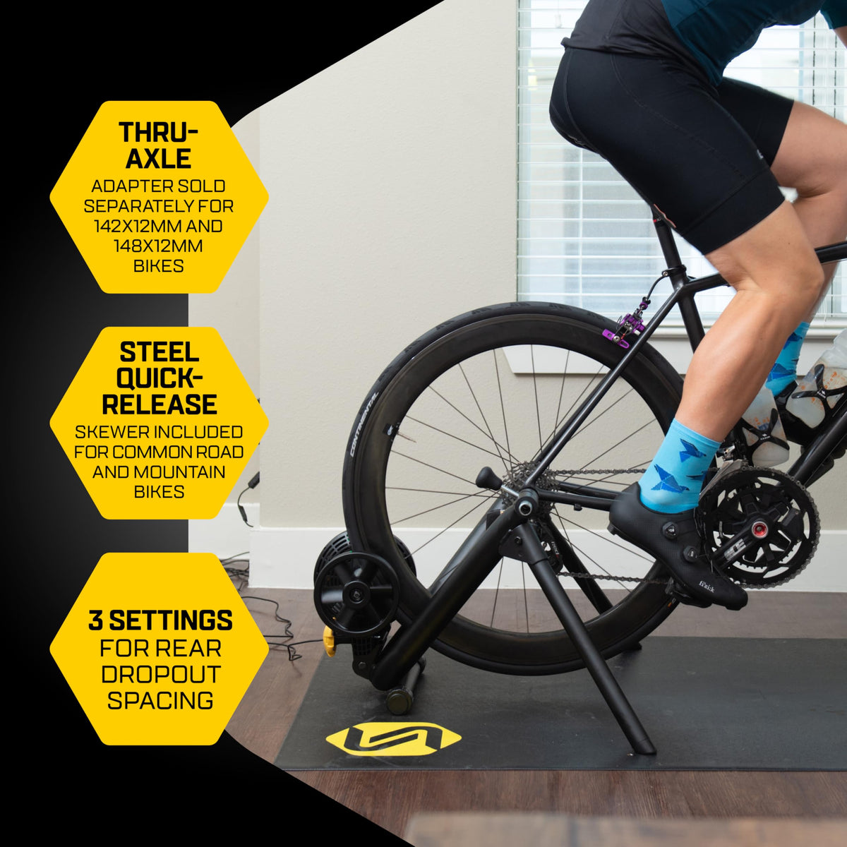Saris M2 Smart Indoor Bike Trainer, Compatible with Zwift App, Black, Made in the USA
