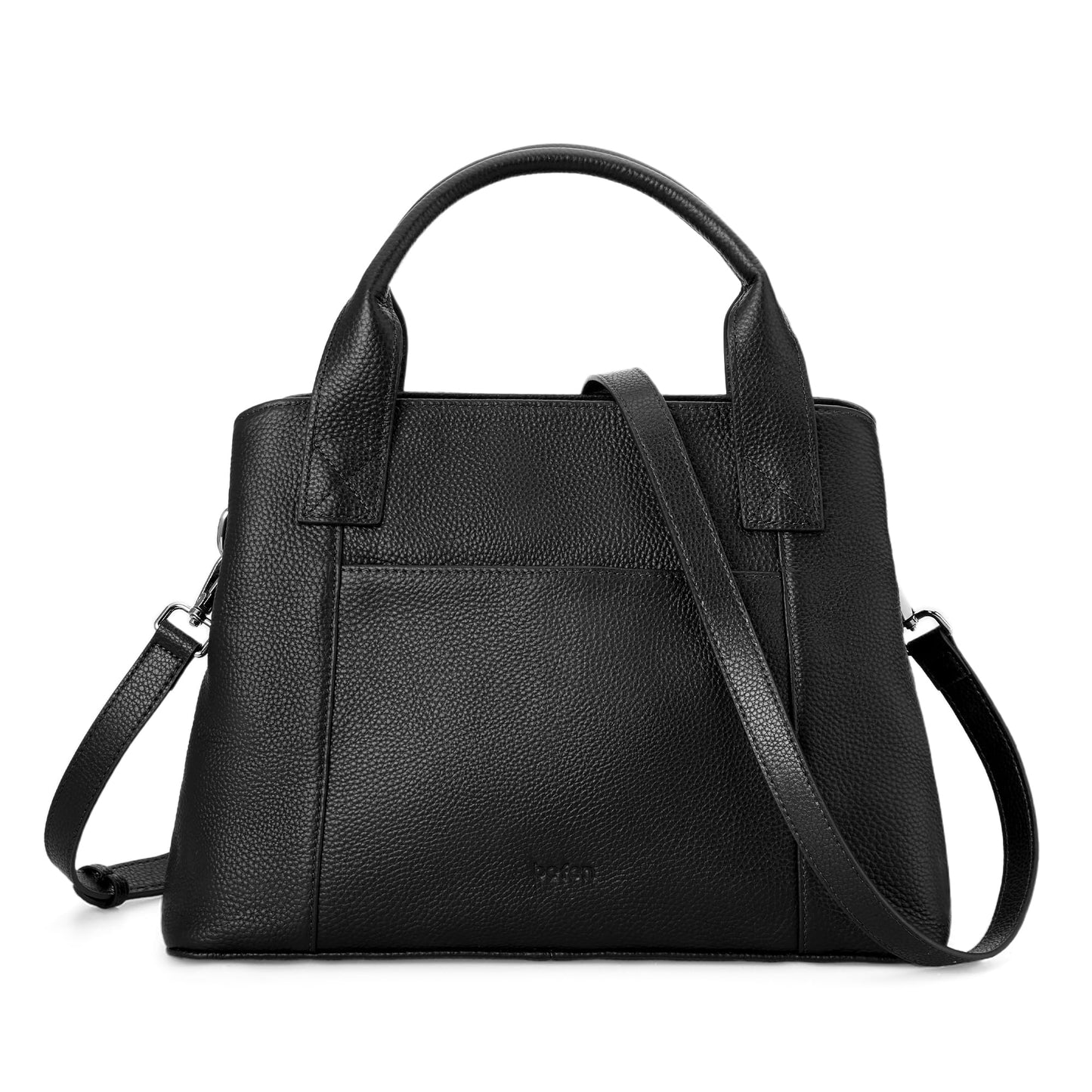 befen Black Leather Tote Bag for Women Trendy, Womens Top Handle Purse Crossbody Shoulder Handbags for Work, Travel, Office, Outdoor
