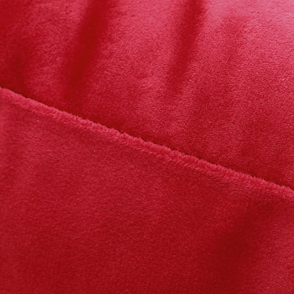 NiNi ALL Decorative Throw Pillow Covers Velvet Soft for Couch Sofa Bedroom Living Room Outdoor Pack of 2 18x18 Inch Red
