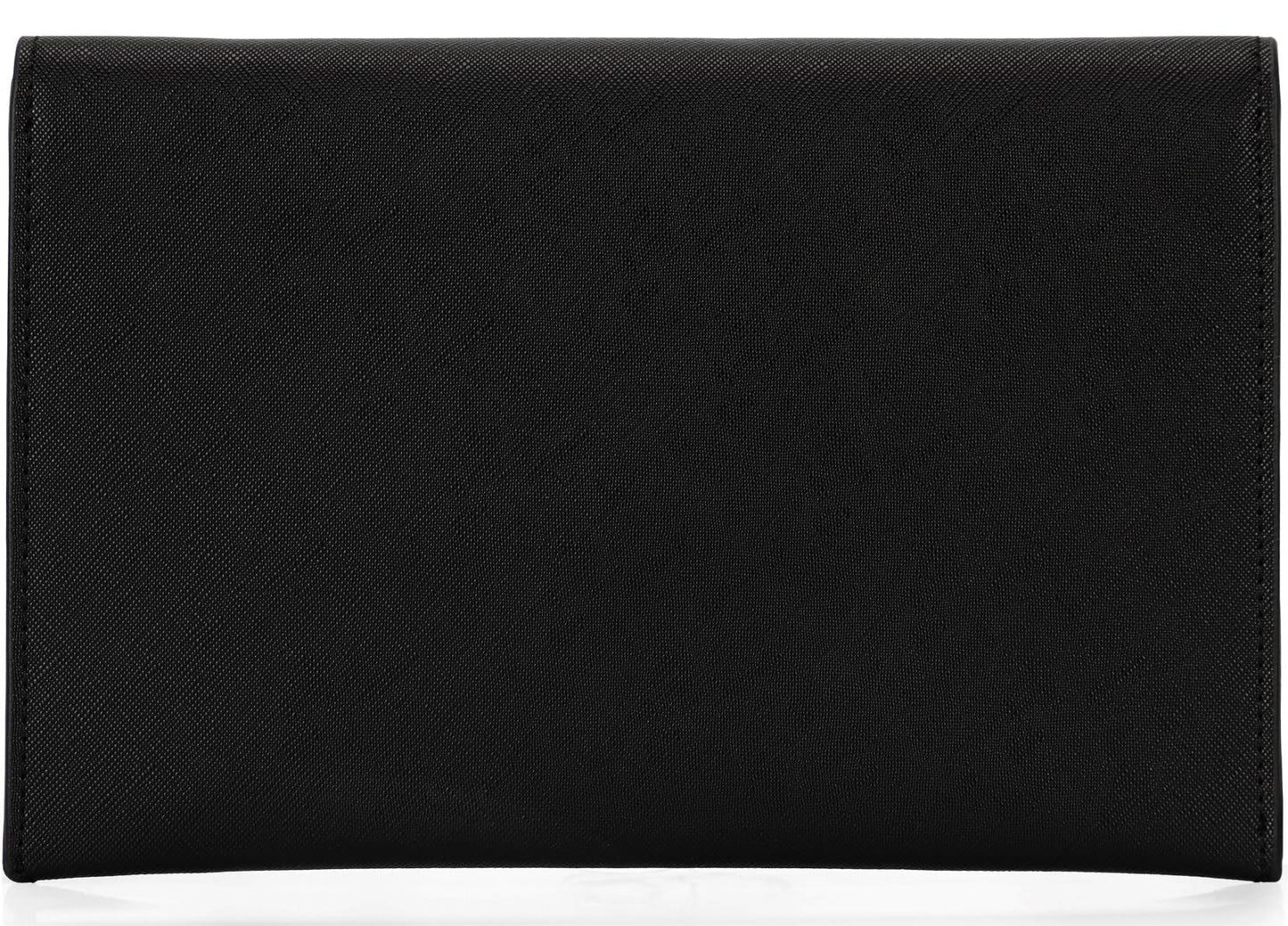 Dexmay Women Envelope Clutch Handbag Medium Saffiano Leather Foldover Clutch Purse Black